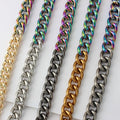 Nolvo World 50cm rainbow 50cm Gold Silver 13mm Aluminum Round Loop Chain Metal New Replacement Bag Strap