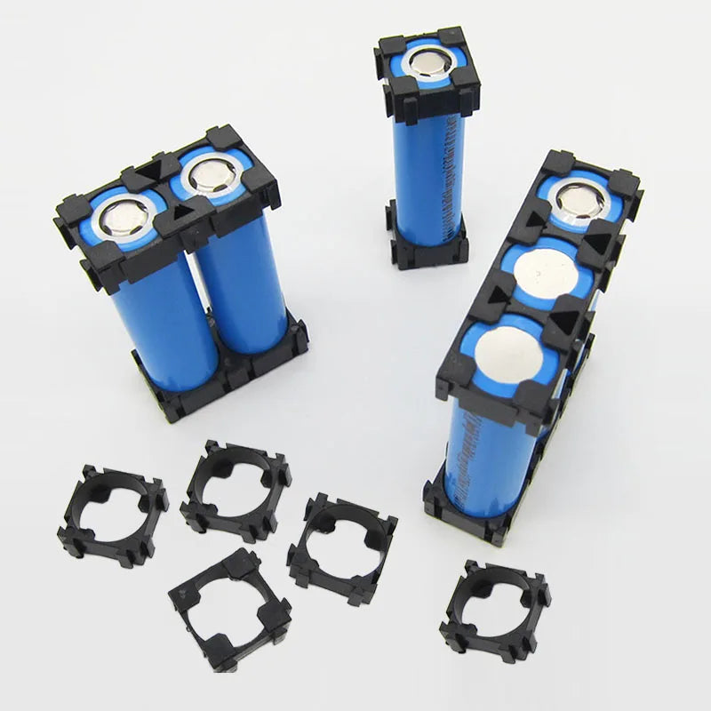 20pcs 18650 Lithium Battery Combination Holder Buckle Battery Pack Holder Cylindrical Li-ion Cell Fixture Bracket Part 1P 18.5MM