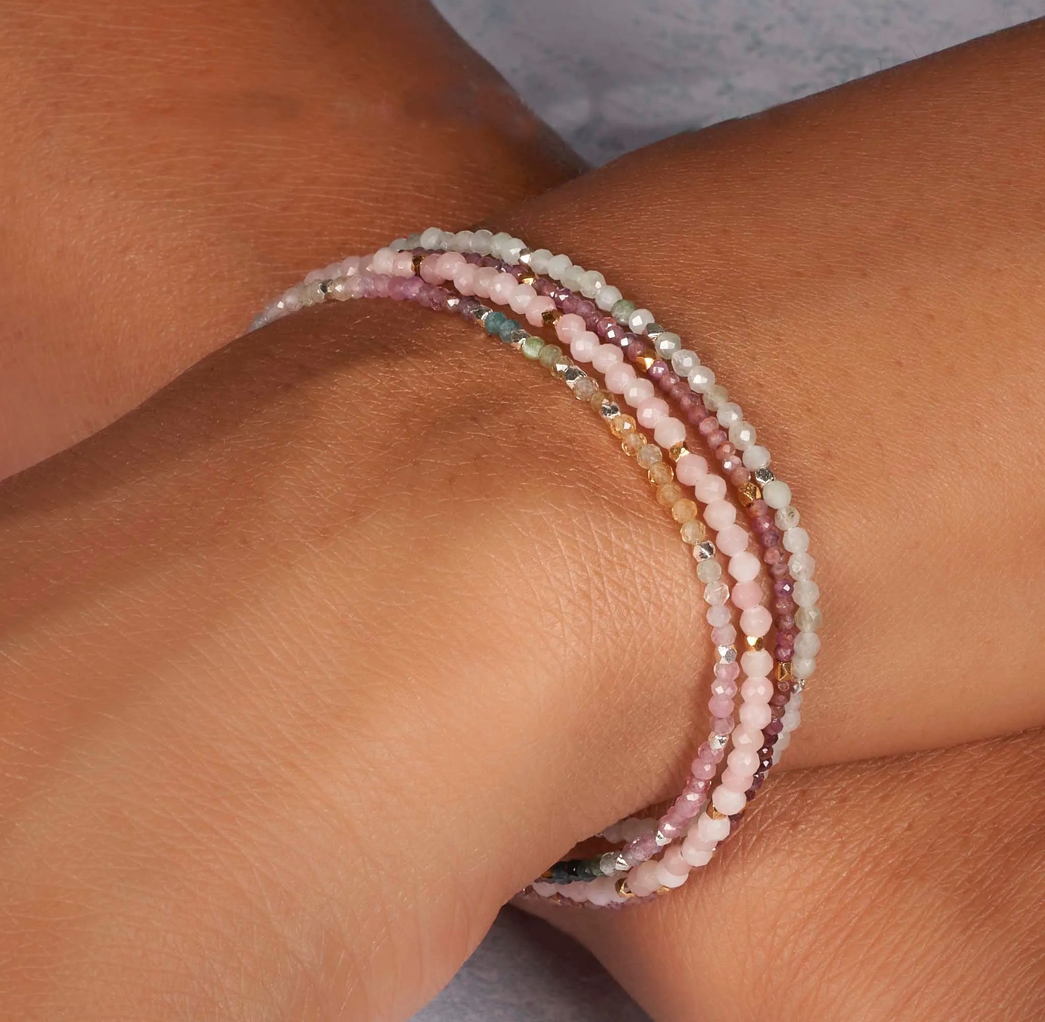 Stones and Crystals Jewelry Tiny3 mm Genuine Gemstone Beaded Bracelets Birthstone Healing Crystal Bracelet Women