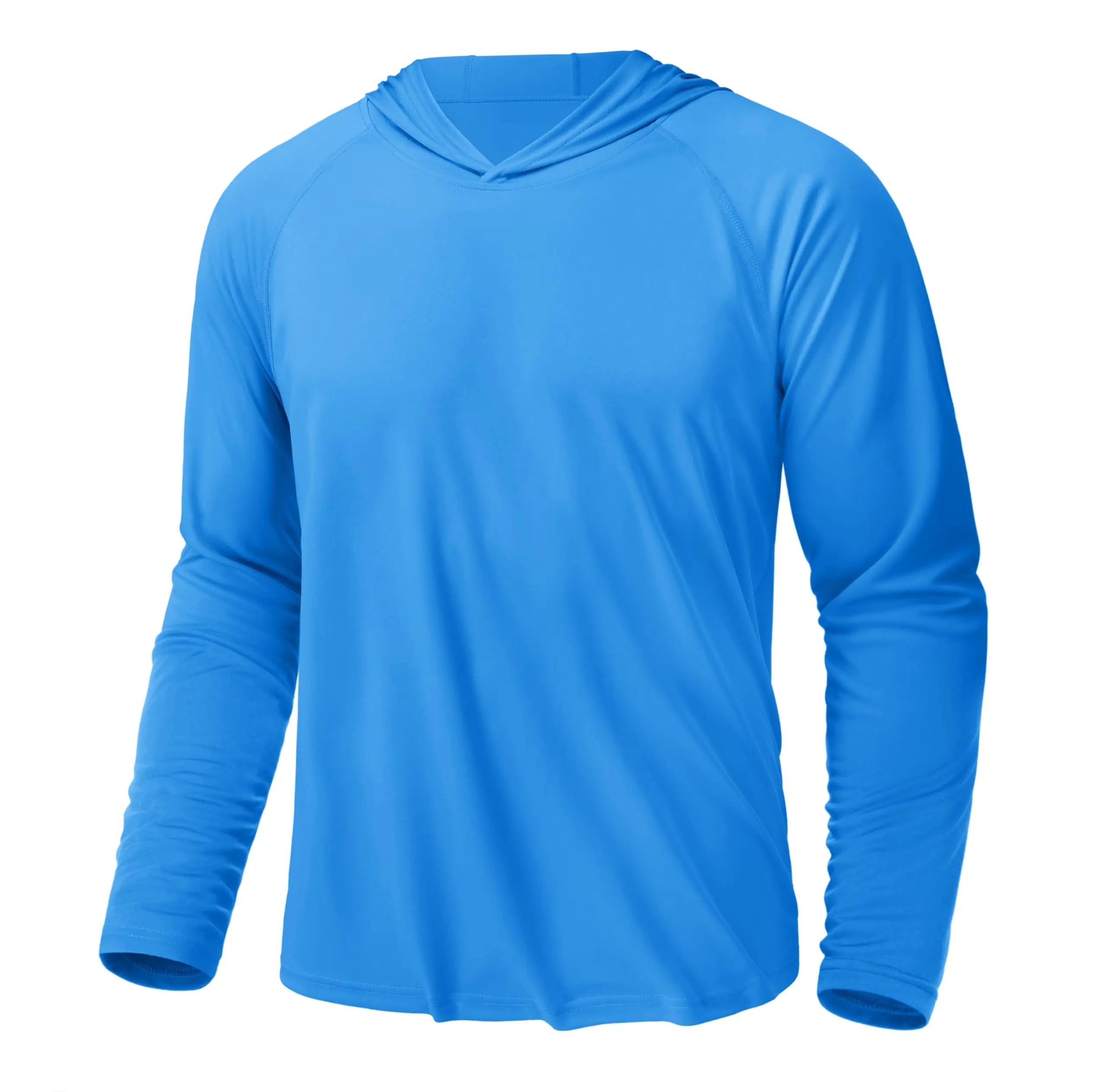 KEFITEVD Men's Sun Protection Hoodie Shirt UPF 50+ Long Sleeve Rash Guard SPF Outdoor Fishing Lightweight Quick Dry UV Shirts