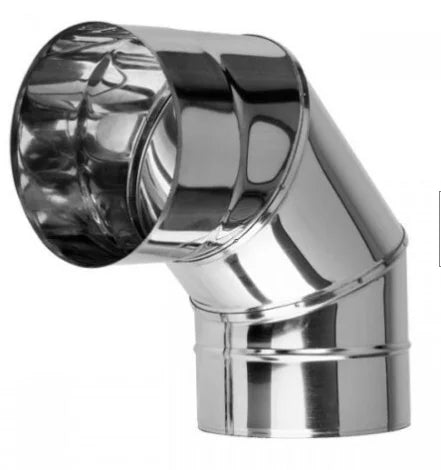 Wood Burned Fireplace Chimney Elbow 90 Degree Stove Smoke Pipe Elbow Gas Boiler Exhaust Pipe Bend 4"