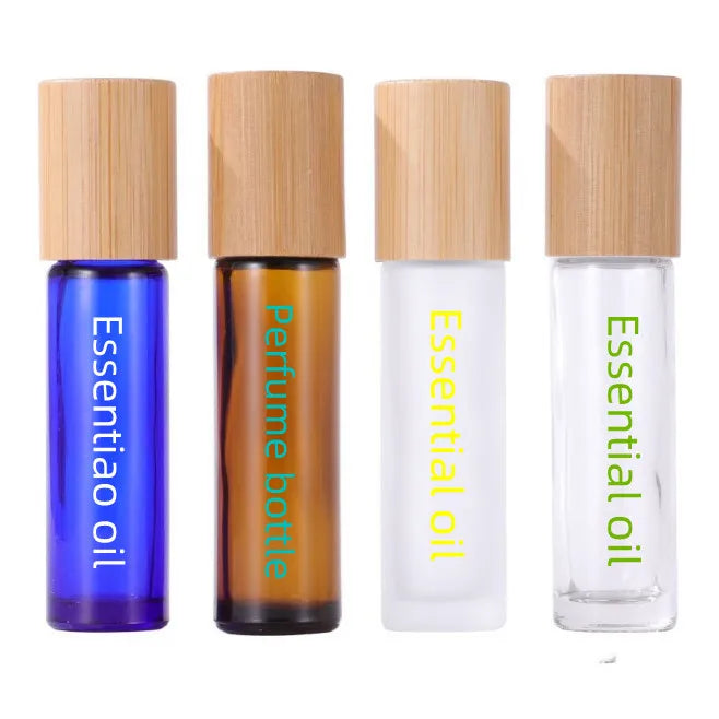 10ml Frosted Glass Roll On Bottles Empty Portable Essential Oil Glass Roller Bottle With Roller Balls Perfume Roll-On