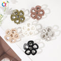 QIYUE Five-Petaled Flower Shape Hollow Hair Claw Clip 25 Color Plastic Clips for Women & Girls Daily Use