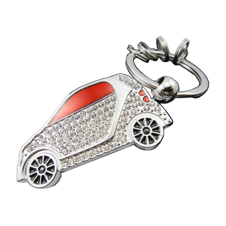 New Creative Crystal Keychain Car Key Ring Jewelry Keychain Pearl Crystal KeyRing