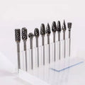 Factory Direct Sale 3mm Shank Diameter and 6mm Flute Diameter Burrs 10 Pcs Different Rotary File Set