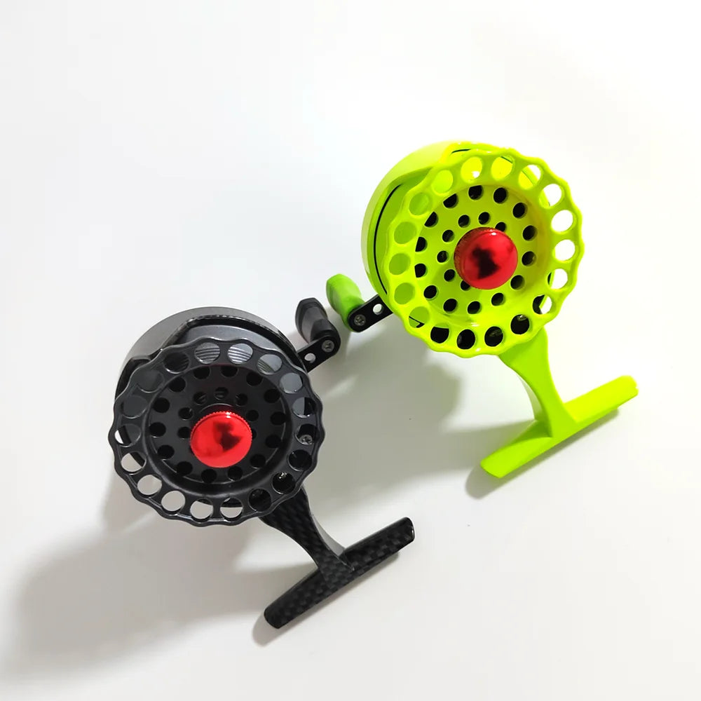 High Reel Seat Ice Fishing Reel 3.5:1/Max Drag 4kg/4+1BB Aluminum Handle EVA Stream River Fly Fishing Gear