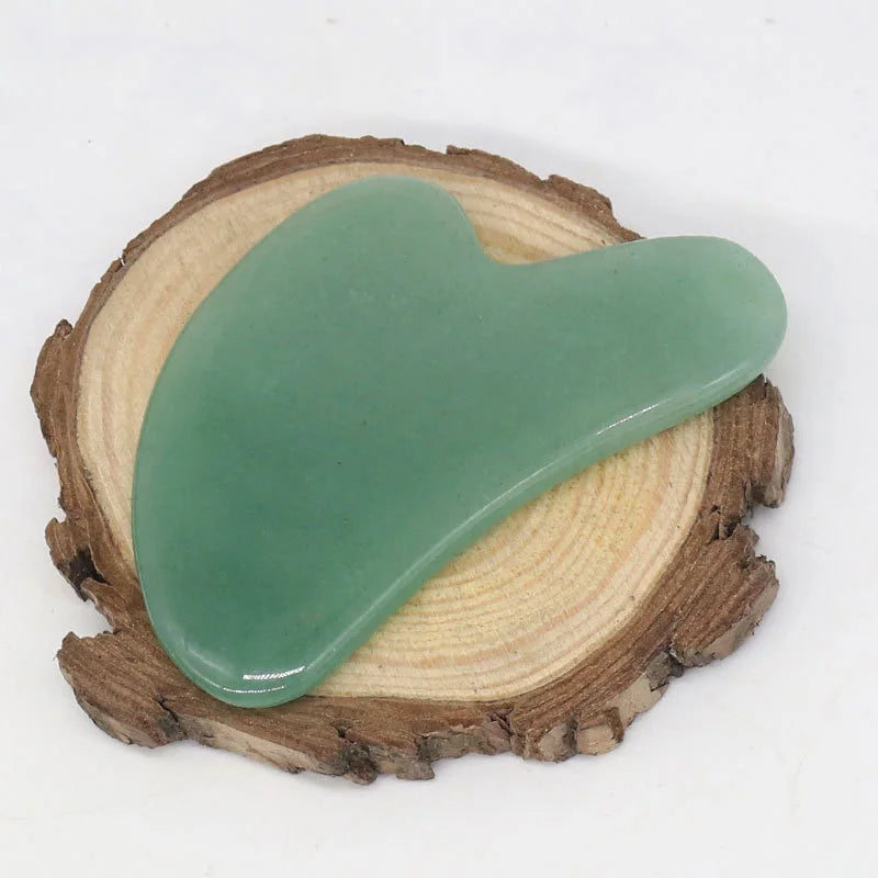 DIY Skin Care Mat Scraping Treatment Neck Back Head SPA Massage Beauty Green Aventurine Square Gua Sha