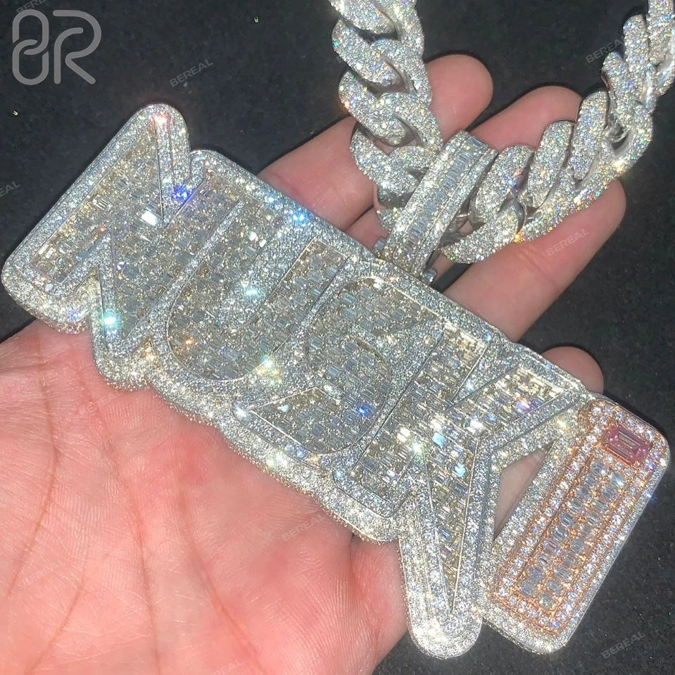 Custom Iced Out Moissanite Cartoon Pendant New Design Luxury 925 Silver Gold Plated VVS Hip Hop Cad 3D Pendant