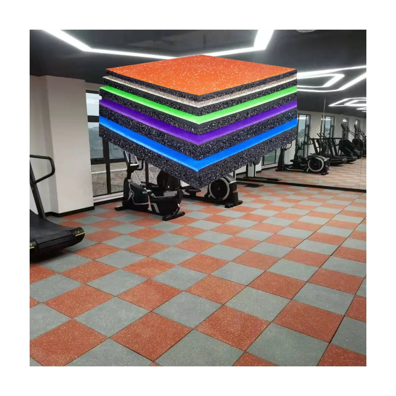 Commercial Grade Epdm Rubber Flooring for Gyms - Wear-Resistant Easy to Install and Designed for Maximum Shock Absorption