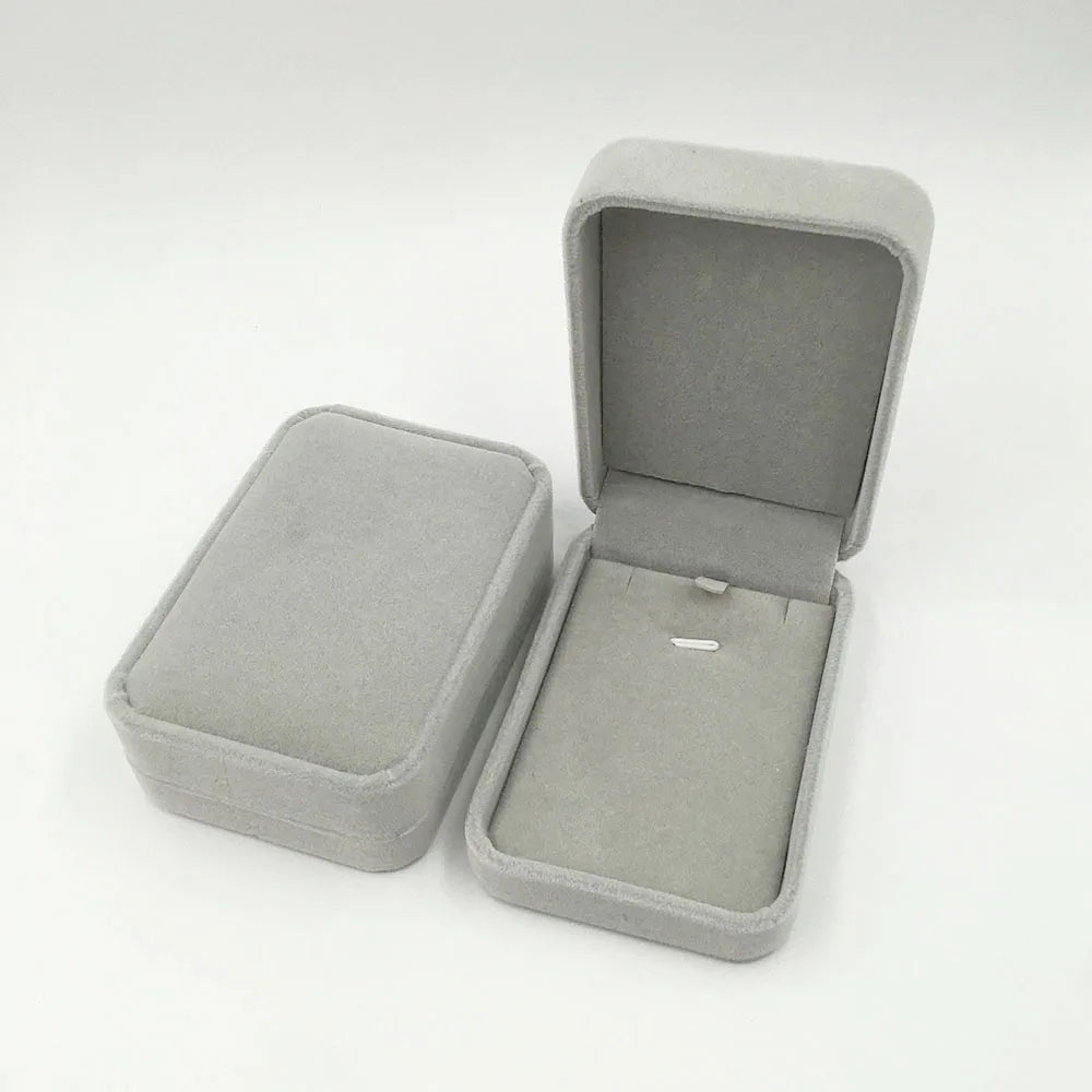 Wholesale Velvet Jewelry Gift Box for Pendant Necklace Word-Free Design