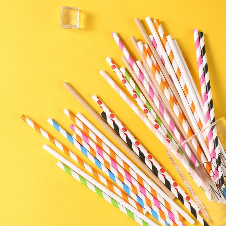 Wholesale Eco-Friendly Biodegradable Disposable Straw Paper Straw for Juice Feature Straw Paper