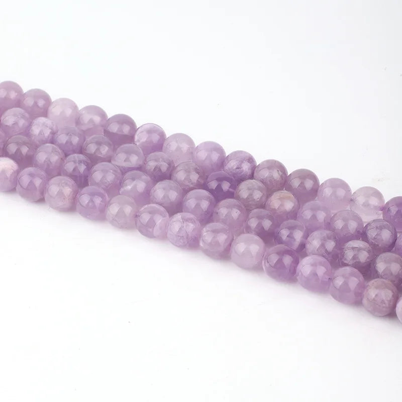 6/8/10mm Wholesale Natural Fashion Purple Stone Amethyst Gemstone Loose Beads for Jewelry Making DIY Handmade Crafts