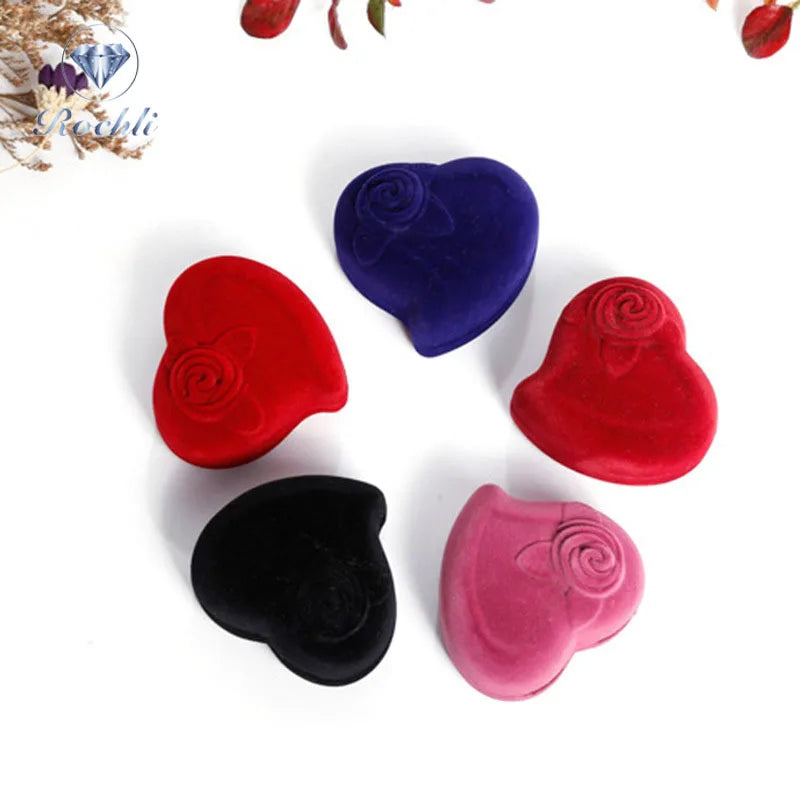 Necklace Earring Gift Packaging Jewelry Box Ring Box Fancy Custom Heart Shape Box Custom Jewelry Packaging Wholesale Eco Luxury