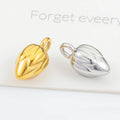 Wholesale 18K Gold Plated Stainless Steel Lotus Flower Charm Water Lily Pendant Anti-Tarnish Jewelry Findings Components