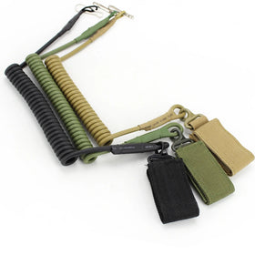 Molle Tactical Single Point Spring Lanyard Sling Adjustable Quick Release Combat Shooting Hunting Strap