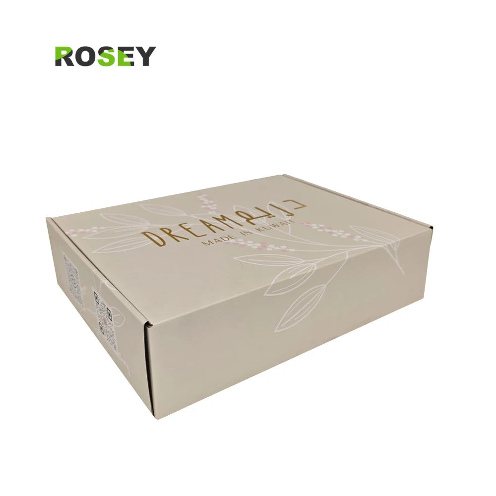 Folding Corrugated Kraft Paper Box with Printed Logo Embossing & Matt Lamination Recyclable Luxury Gift Packaging