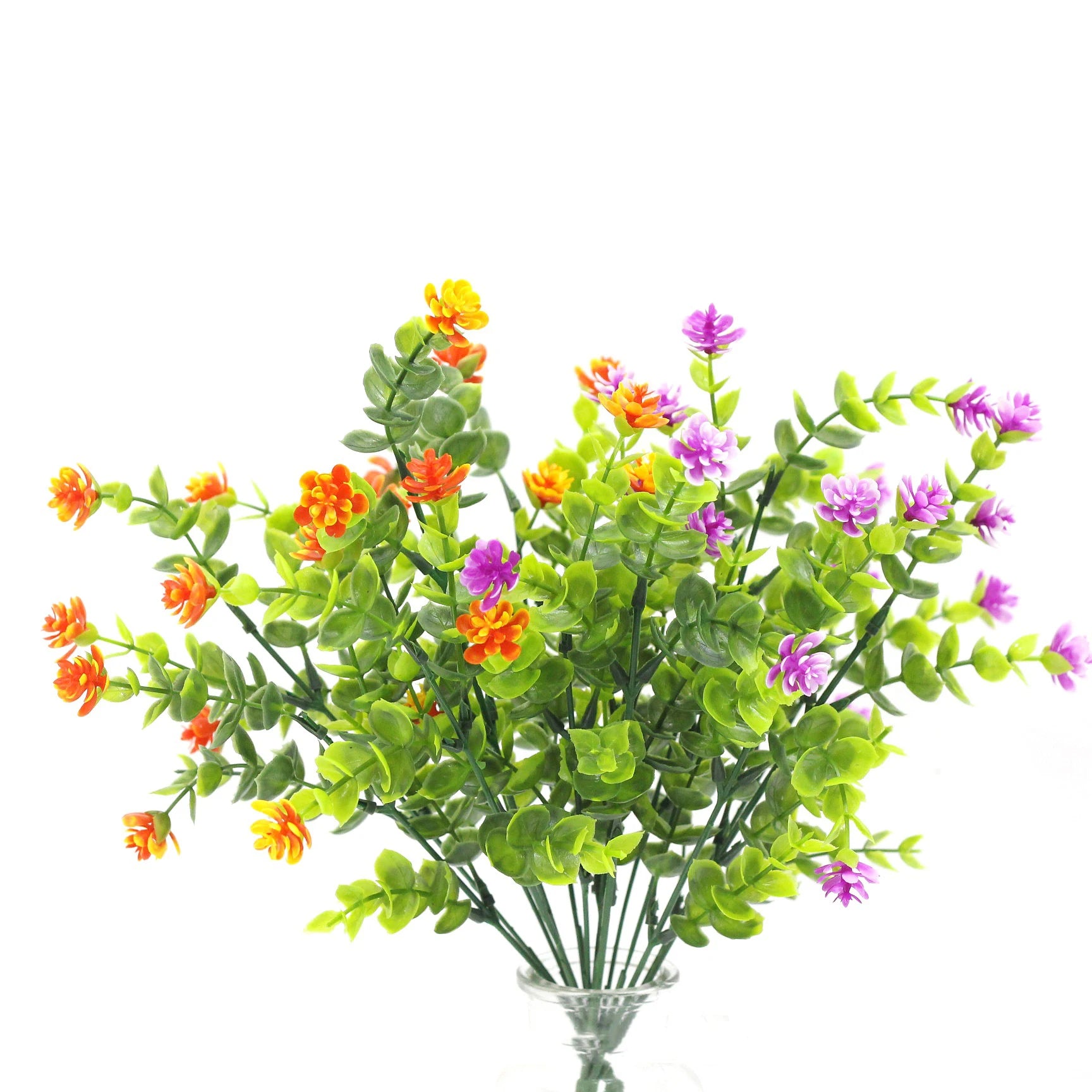 Factory Direct Sales Eucalyptus Rose Artificial Flowers for Wedding Decorations Christmas Artistic Lavender Features