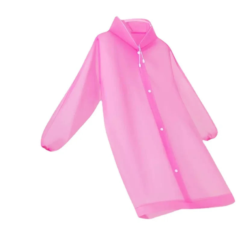 Thickened Non-disposable Raincoat Fashion EVA Adults Outdoor Travel Portable One-Piece Raincoat