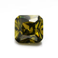 Ready to Ship 200 Pcs Factory Price Synthetic Peridot Zirconia Princess Cut Square Green Stone for Cubic Zirconia