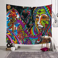 Psychedelic Pattern Indian Tapestry Wall Hanging Decoration Bohemian Abstract Art Skull Beach Towel Polyester Thin Blanket