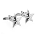 Wholesale Silver Star Novelty Cuff Links for Men Custom Brass Fashion Jewelry for Suit Shirt Wedding Tuxedo Trendy Accessory