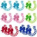 New Embroidery Horse Shoes Sequin Bow Patch Iron on Taxes Cowboy Sequin Patches for Hat