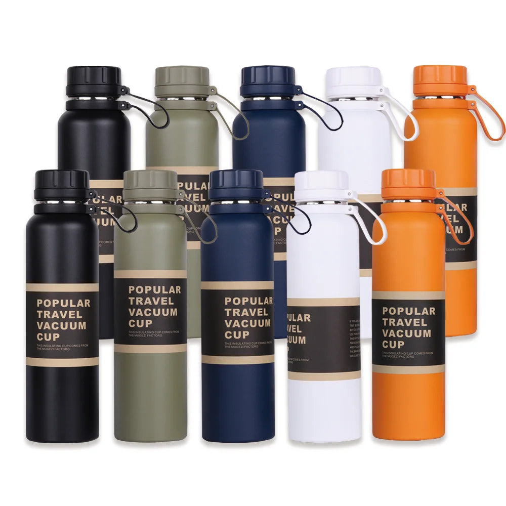 1000ml Double Wall Sport Gym Stainless Steel Sports Water Bottles Insulated Vacuum Flask Portable Water Cup