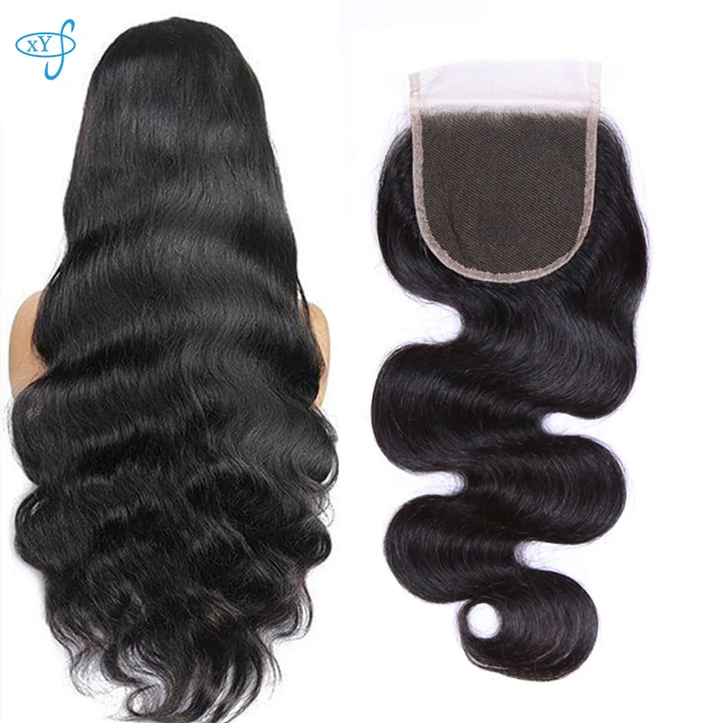 XYS 140% Wholesale HD Lace ClosureRaw Cuticle Aligned Human Hair Braided Natural Color HD Lace Closure