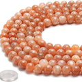 Wholesale Natural Sunstone for Jewelry  Making Gemstone Smooth Polished Sunstone Loose Beads