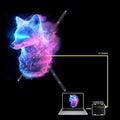 Popular 65CM 3D Hologram Fan With Multimedia Port Synchronization for Computer Interaction in Large-Sized Advertising Solutions