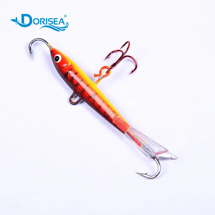 DORISEA 83mm 18g Vertical Fishing Bait Lure Printed Ice Jig Lead for Saltwater Fish Marlin in River Lake Stream
