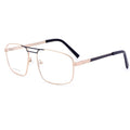 WHEF-9005 New Wholesale Trendy Square Double Bridge Pilot Metal Frames Spectacle Glasses Fashion Optical Women Men Eyeglasses