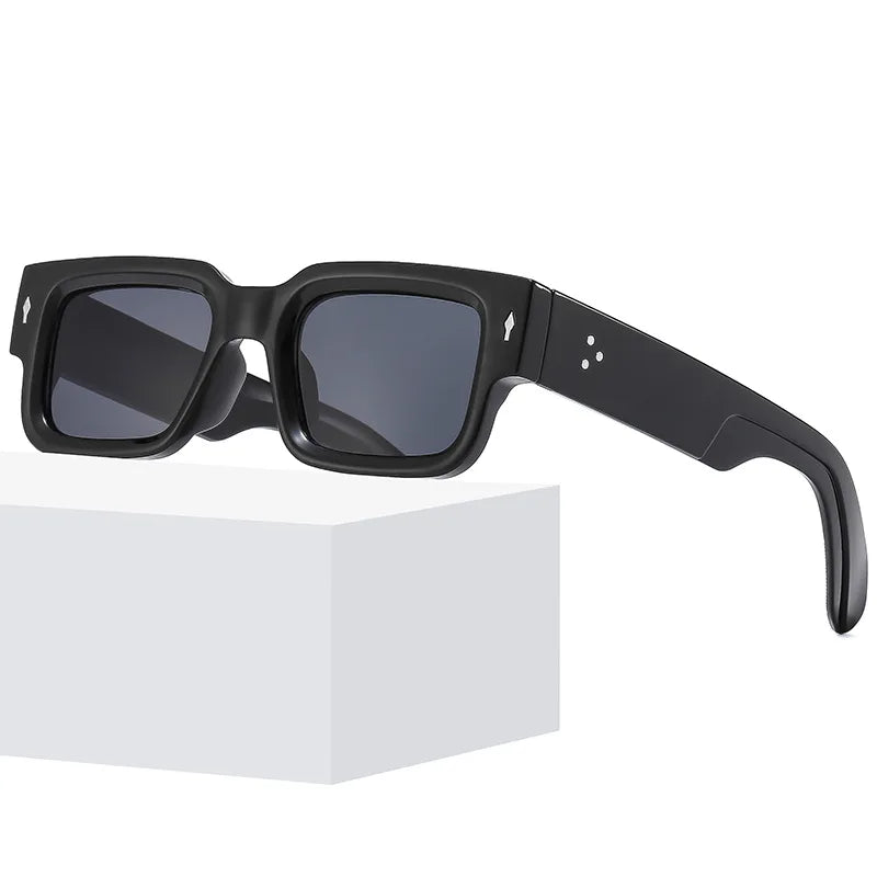 Trendy Unisex Small Square Sunglasses High Quality Comfortable with UV400 Lenses Available in Black White Green Frames Men Women