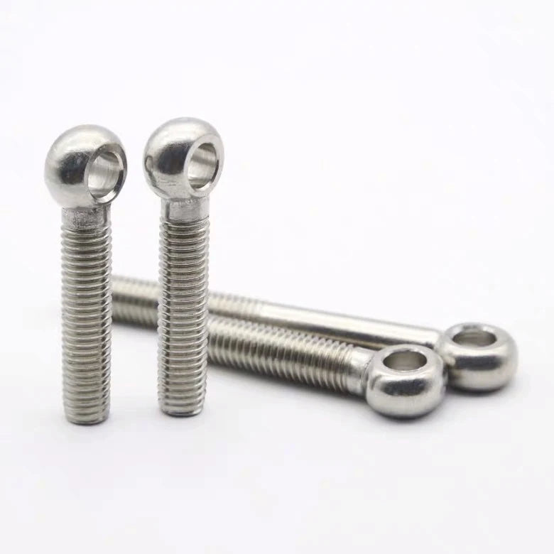 Stainless Steel 304 316 Fully Threaded Rod End Bolts Corrosion Resistant Eye Bolt Metric System
