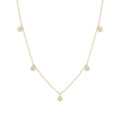 Gemnel Trendy Jewellery  925 Silver Diamond Pave Charm Gold Plated Necklace Women