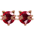 925 Sterling Silver Cat Zircon Stud Earrings for Women Wedding Earrings Jewelry 2021