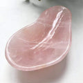 Rose Quartz Crystal Bowl Natural Hand Carved Rose Quartz Crystal Healing Bowl for Decoration