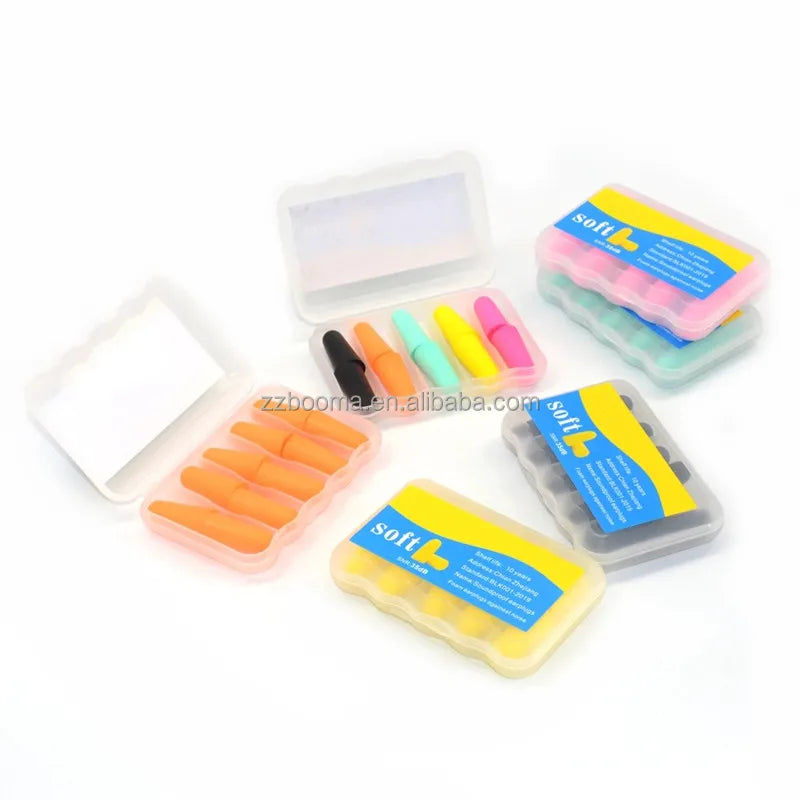 5 Pairs Ultra Soft Foam Earplugs for Sleeping Snoring Travel Concert Studying Loud Noise Work Comfortable 35dB SNR Ear Plugs