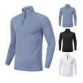 China Wholesale Dry Fit Gym 1/4 Quarter Zip Top Fitness Sport Men T-shirt Sportswear Long-Sleeved Men's Training Jogging Wear