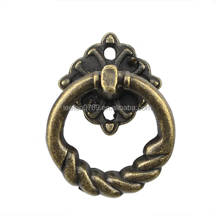 Stock Supply Box Accessories 30 X 41mm Zinc Alloy Metal Antique Cabinet Handle
