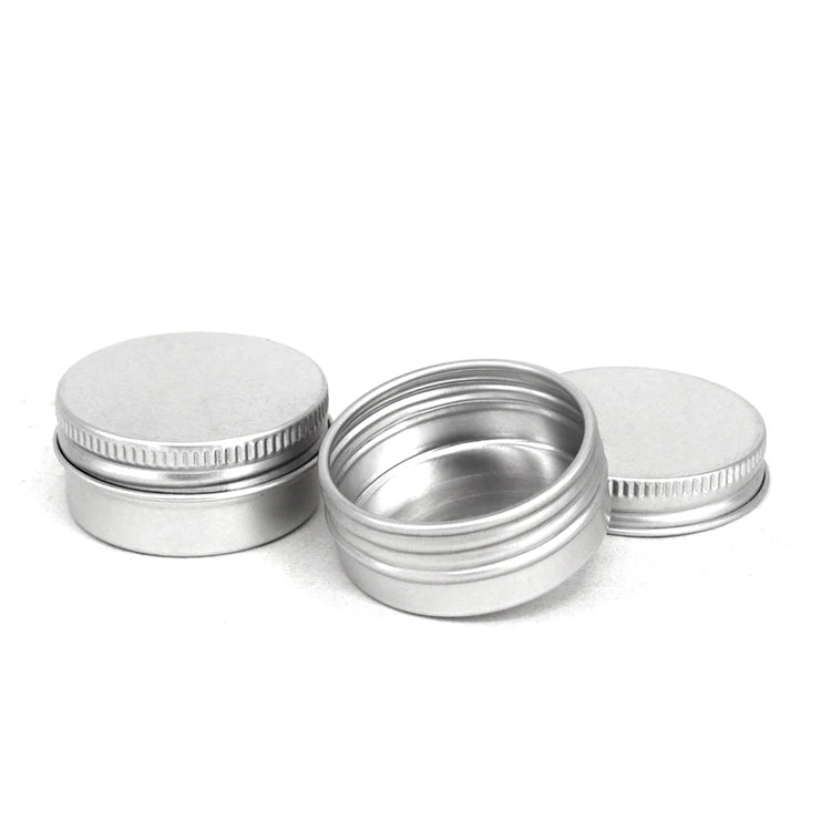 Wholesale Custom  Metal Aluminum Jar Tin Empty Custom Aluminum Lip Balm Container Cosmetic Packaging Tin Can