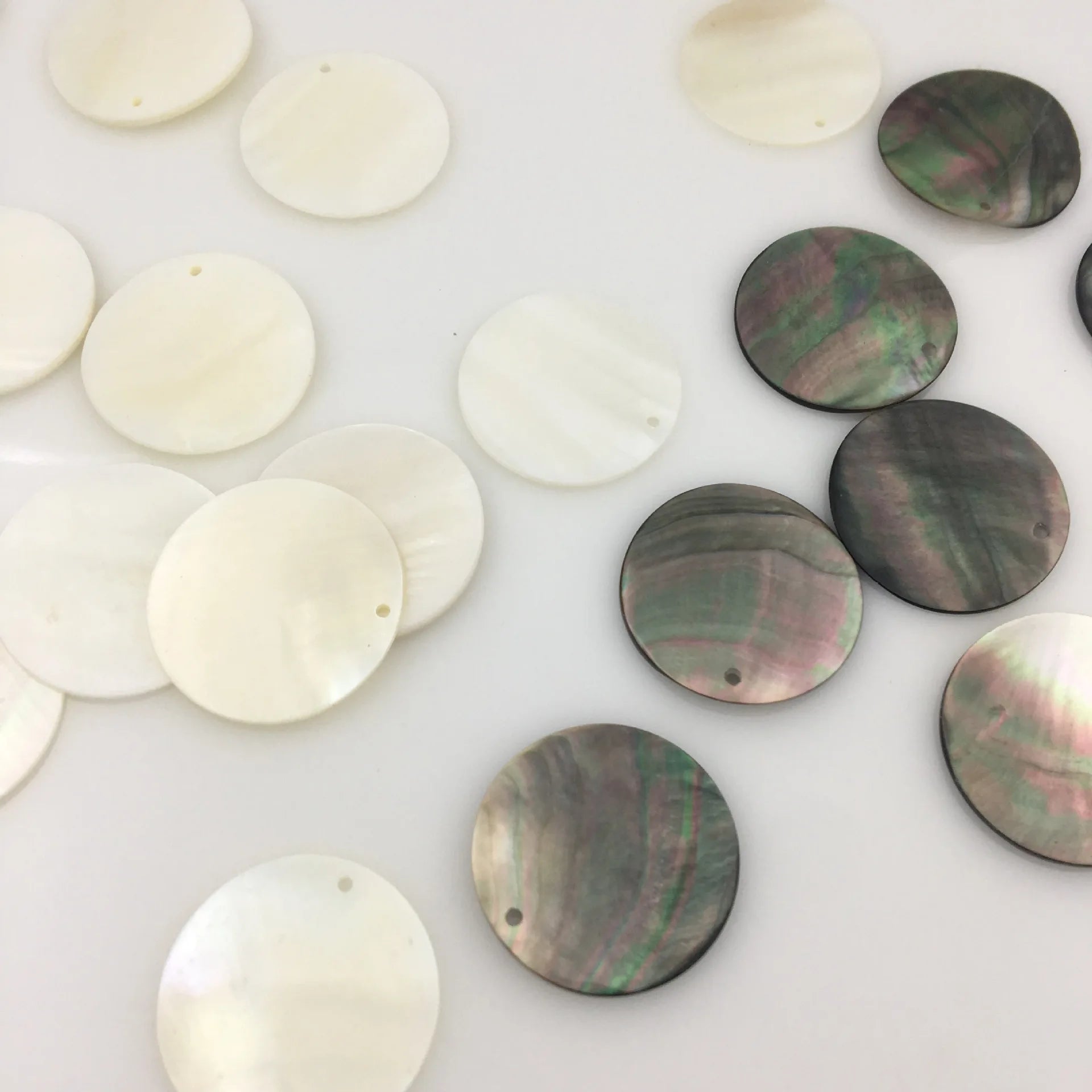 8-60mm Round Shape Natural White Black Color Shell Mother of Pearl Shell Beads for Decoration