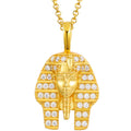 Drop Shipping Full Micro Set VVS Moissanite Pharaoh Pendant Necklace Hip Hop 18k Gold Plated Diamond Pendant