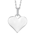 YILUN Custom Engrave Plain Heart Pendant Rhodium Plated Women Luxury Fashion Romantic Love Sterling Silver 925 Heart Pendant