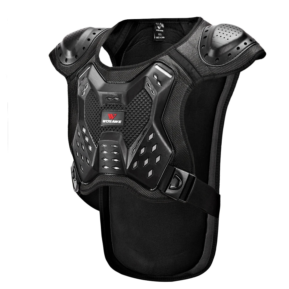 WOSAWE Adult Motorcycle Armor Cycling Cross-country Skiing Chest Protector Equipment Skating Back Protector Jackets 1piece/bag