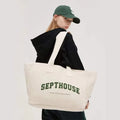 Custom Printed with Zipper Pocket Large Oversized Shoulder Organic Cotton Canvas Tote Shopping Bags