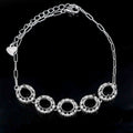 Sterling Silver 4*5/5*6mm Semi Mount Bracelet Empty Support Blank Setting S925 Base Holder Without Center Stone Inlay for DIY