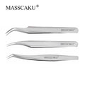 Stainless Steel Anti-static Eyebrow Eyelash Extension Tweezers Hand Crafted Volume Supplies
