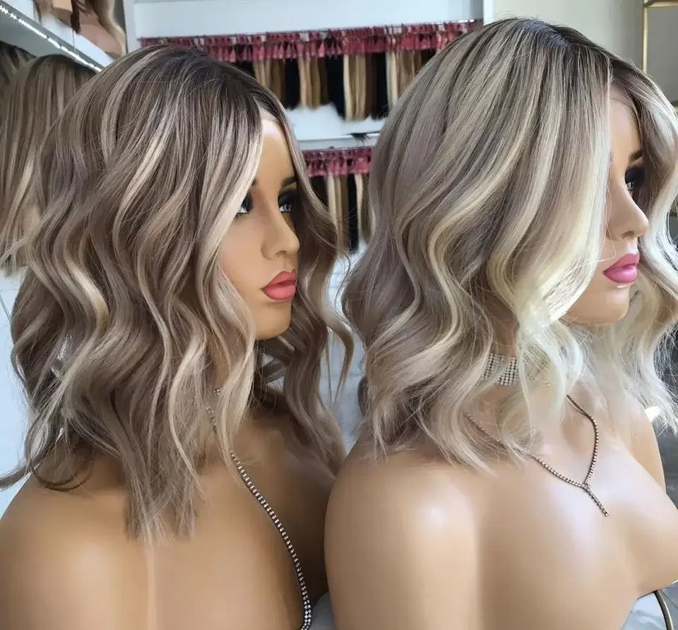 In Stock Wig Bob Wave European Human Hair Wig Cuticle Aligned 13X4 13X6 Lace Front Wigs With Pre Plucked Hairline