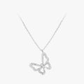Ailmay Genuine 925 Sterling Silver Charm Elegant Butterfly Animal Clear Zircon Necklace for Women Fashion Statement Fine Jewelry